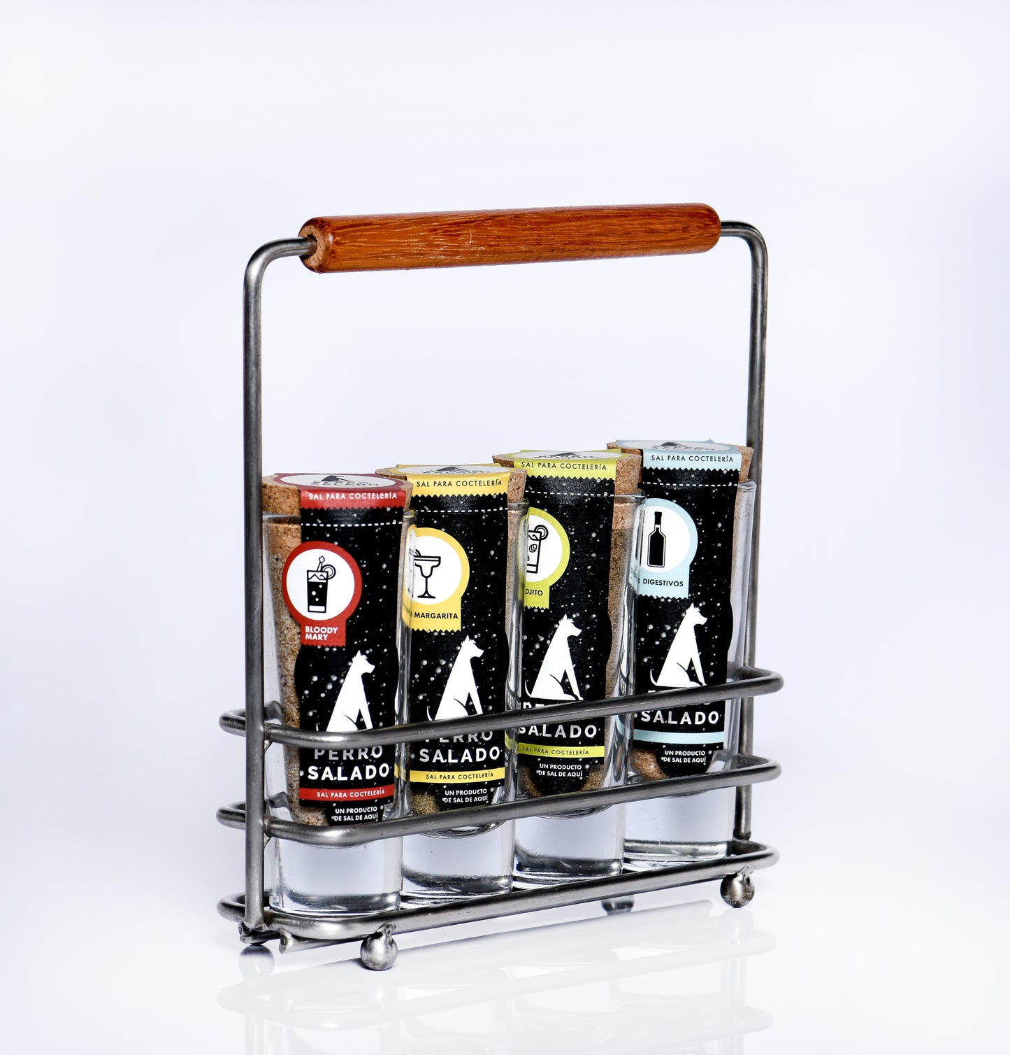 
                  
                    Canastilla de acero inoxidable con 4 sales (Perro Salado)
                  
                