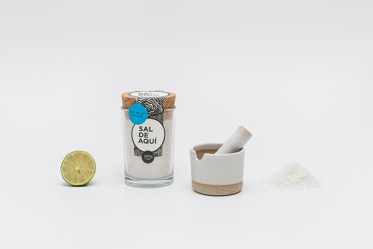 
                  
                    Flor de sal natural Sal de Aquí presentación 200g – sal artesanal mexicana gourmet 
                  
                